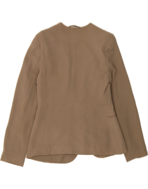 OASIS Womens Blazer Jacket UK 12 Medium Beige Polyester