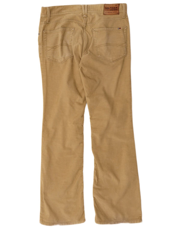 Tommy Hilfiger Mens Bootcut Corduroy Trousers W32 L32 Beige Cotton