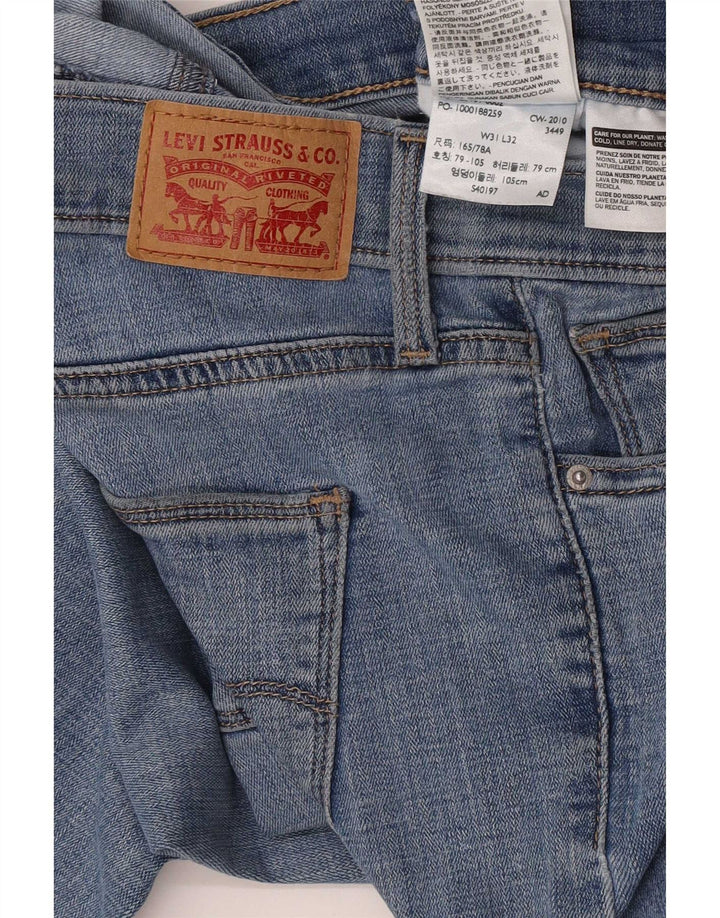 Calça Jeans Slim Feminina Levi's W31 L32 Azul Algodão