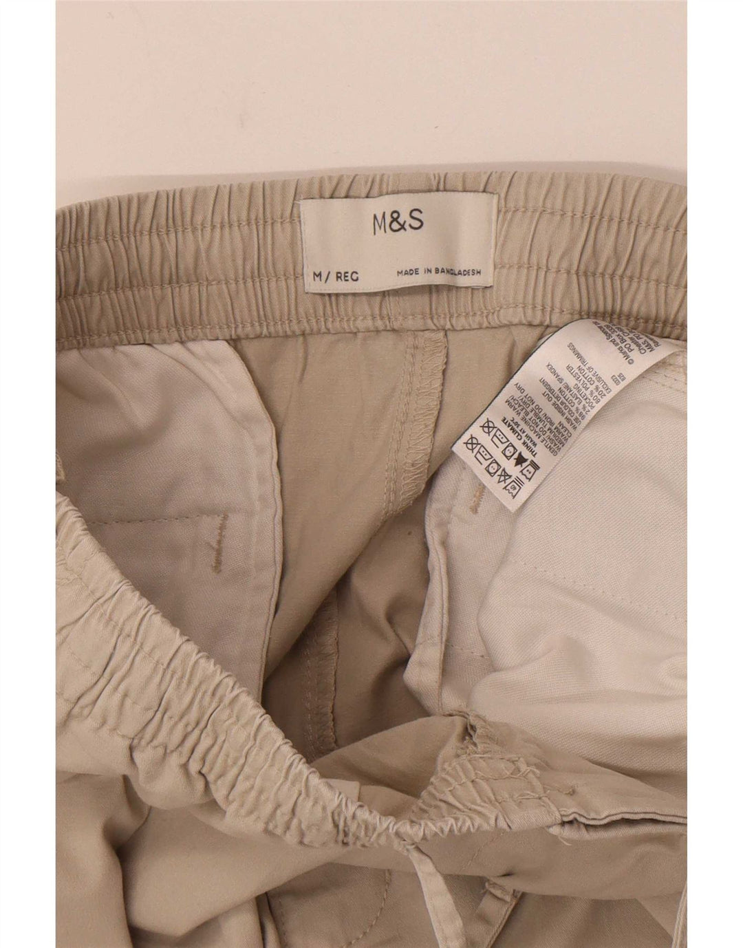 Marks & Spencer Slim Chino-Hose für Herren, Größe M, W32, L29, Beige, Baumwolle