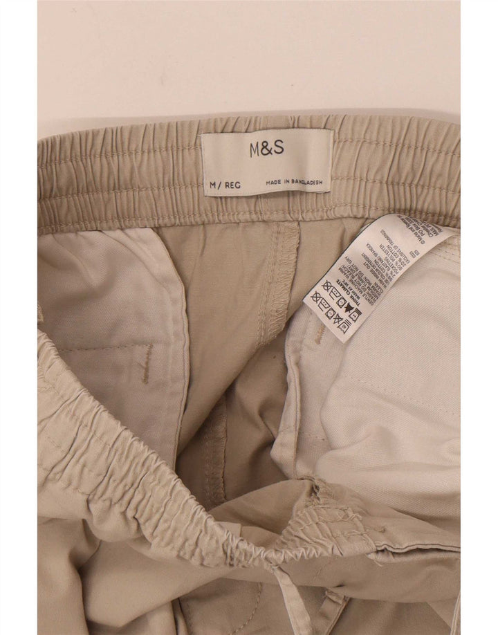 Marks & Spencer Slim Chino-Hose für Herren, Größe M, W32, L29, Beige, Baumwolle