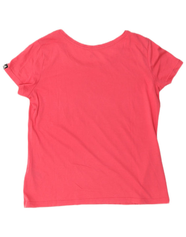 Adidas Damen Grafik T-Shirt Top UK 16/18 Large Rosa Baumwolle