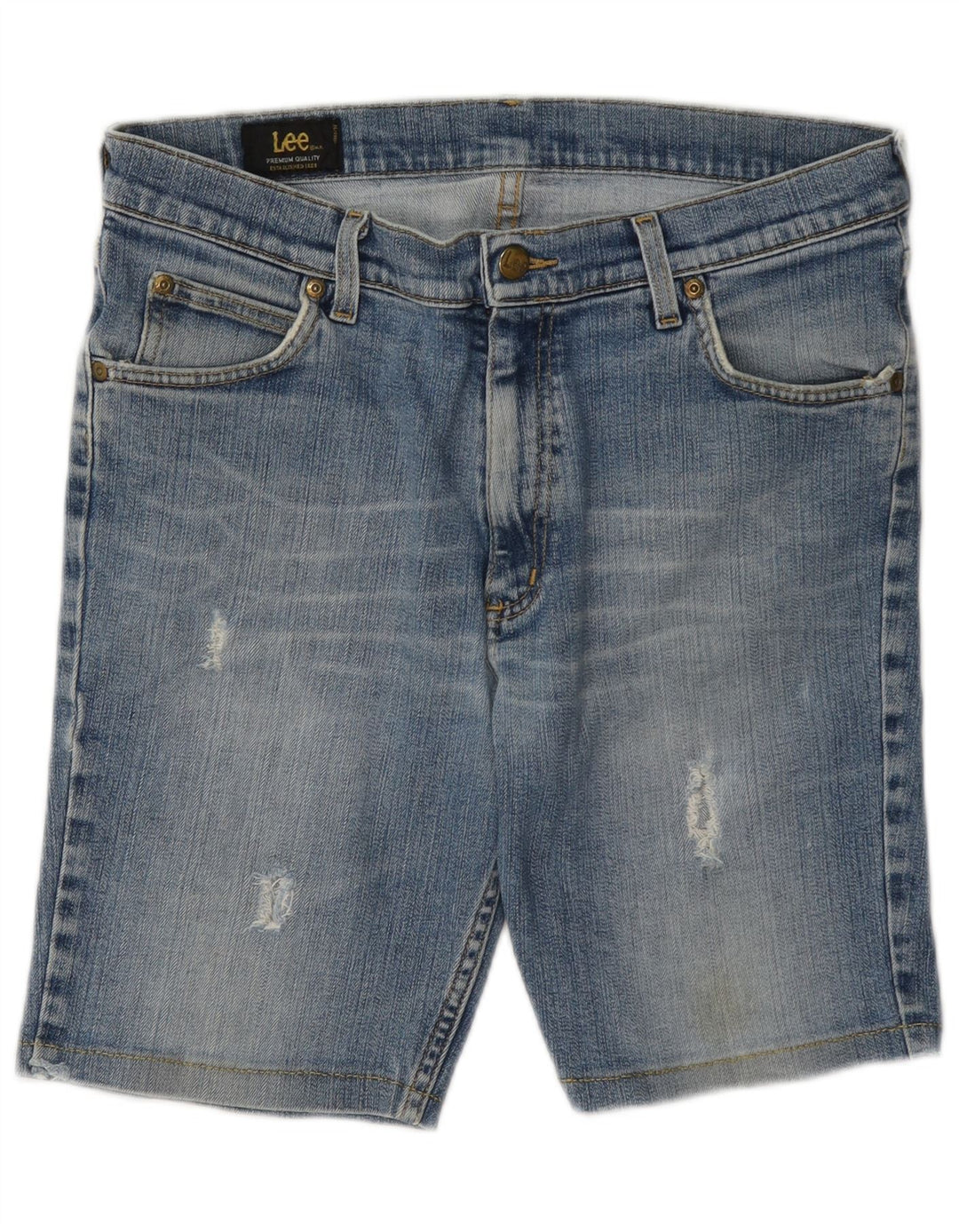 Damskie spodenki jeansowe Lee REED w trudnej sytuacji W34, duże, niebieskie, bawełniane