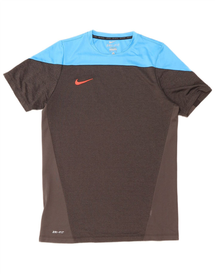 Nike Herre Dri Fit T-shirt Top Medium Grey Colourblock