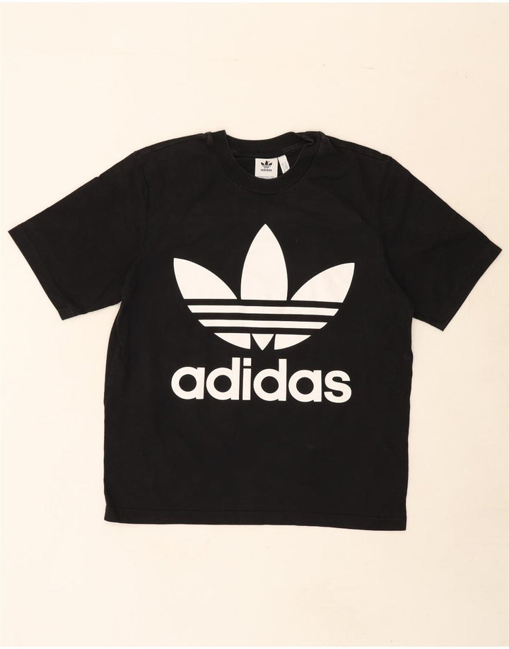 ADIDAS Mens Graphic T-Shirt Top Medium Black Cotton Vintage Adidas and Second-Hand Adidas from Messina Hembry 