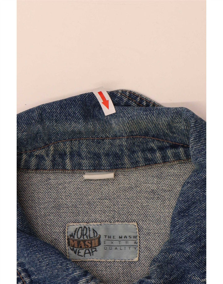 Mash Mens Denim Jacket UK 42 XL Blue Cotton