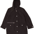 Dkny Manteau imperméable à capuche pour femme UK 18 XL Noir Polyester