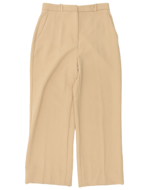 Zara Kvinder Højtaljede Chinobukser med brede ben Medium W30 L28 Beige