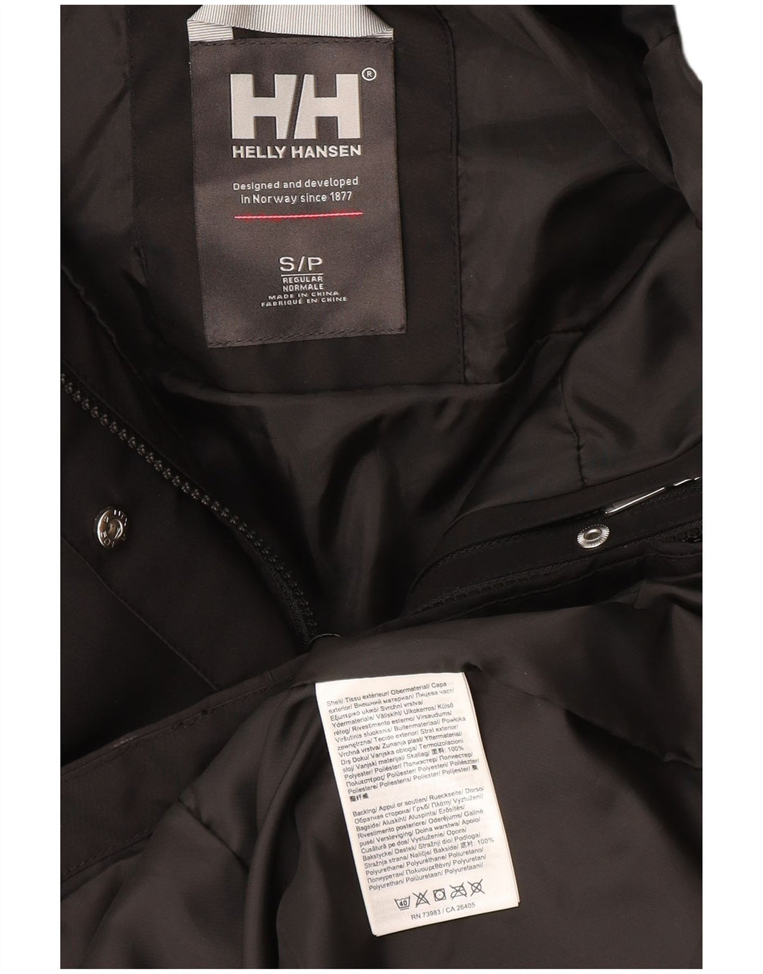Helly Hansen Womens Hooded Windbreaker Coat UK 10 Small Black Polyester