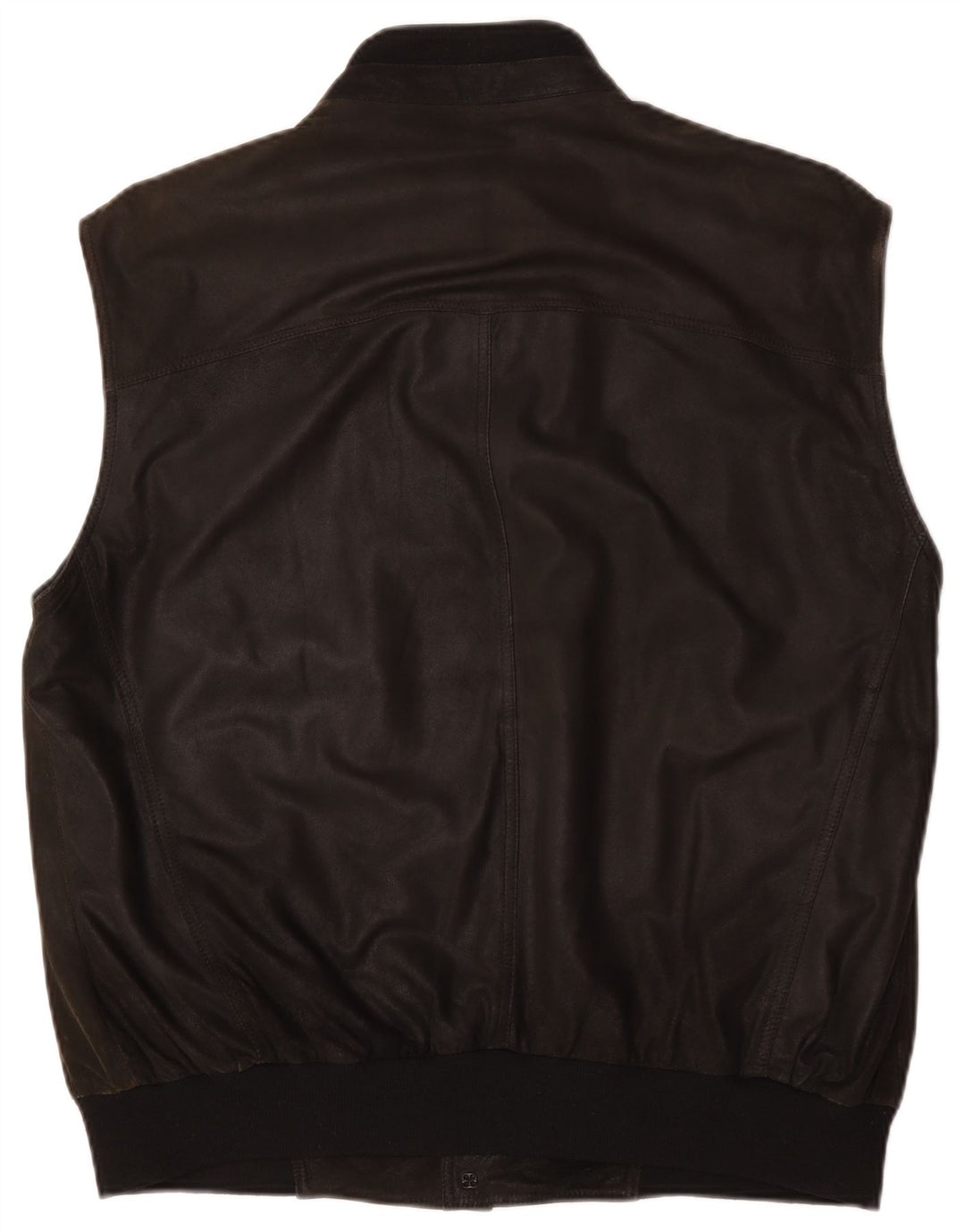 Striwa Herren Lederweste IT 58 4XL Schwarzes Leder