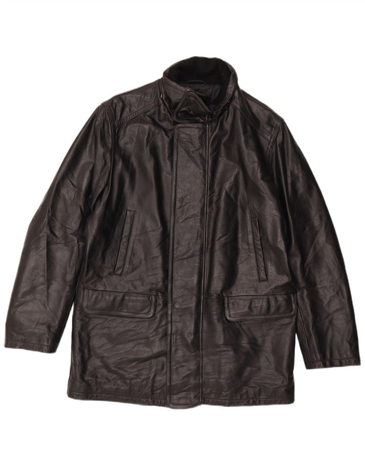 Cappotto In Pelle Uomo Conbipel IT 52 Large Pelle Nera