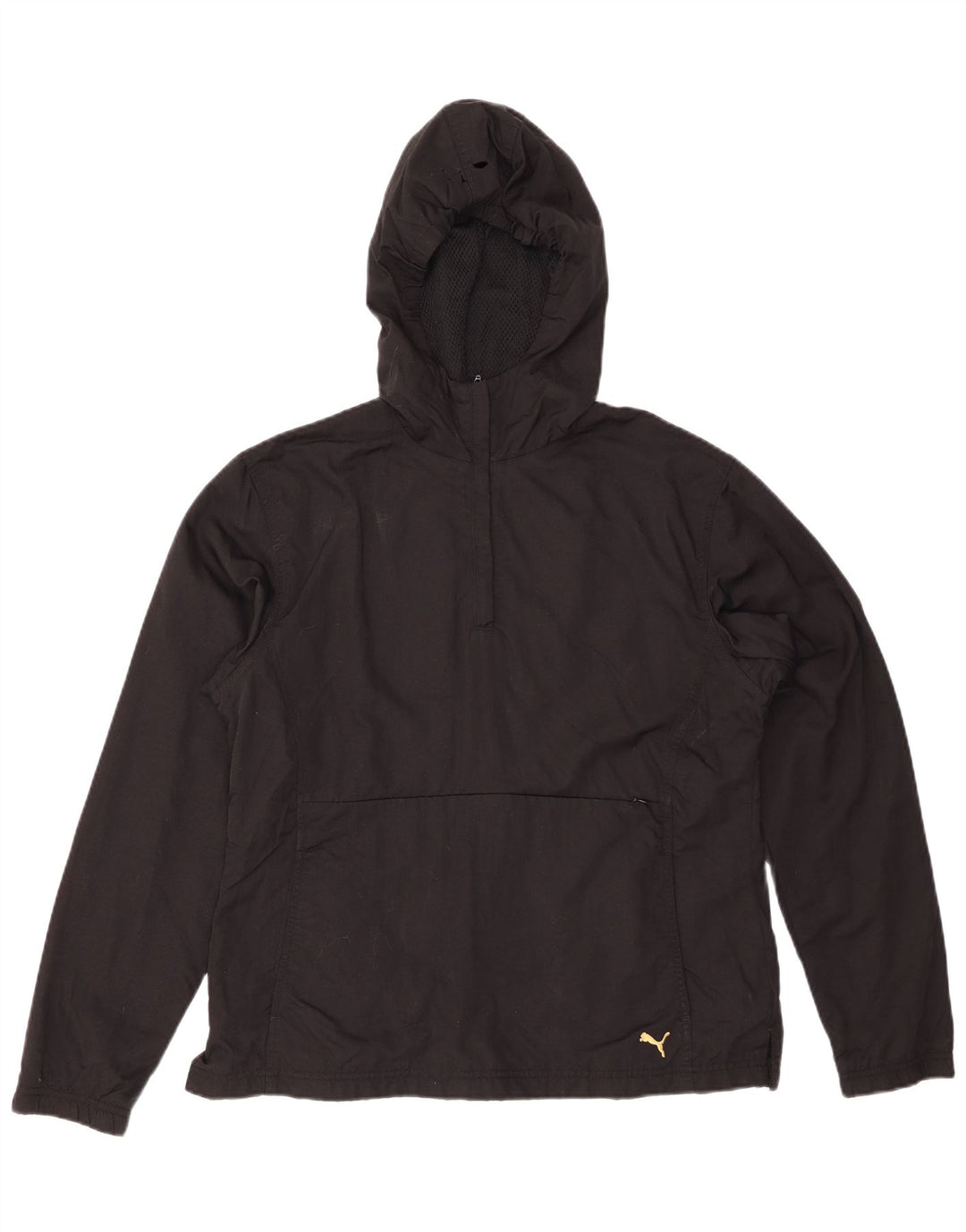 PUMA Womens Hooded Anorak Jacket UK 14 Large Black Nylon