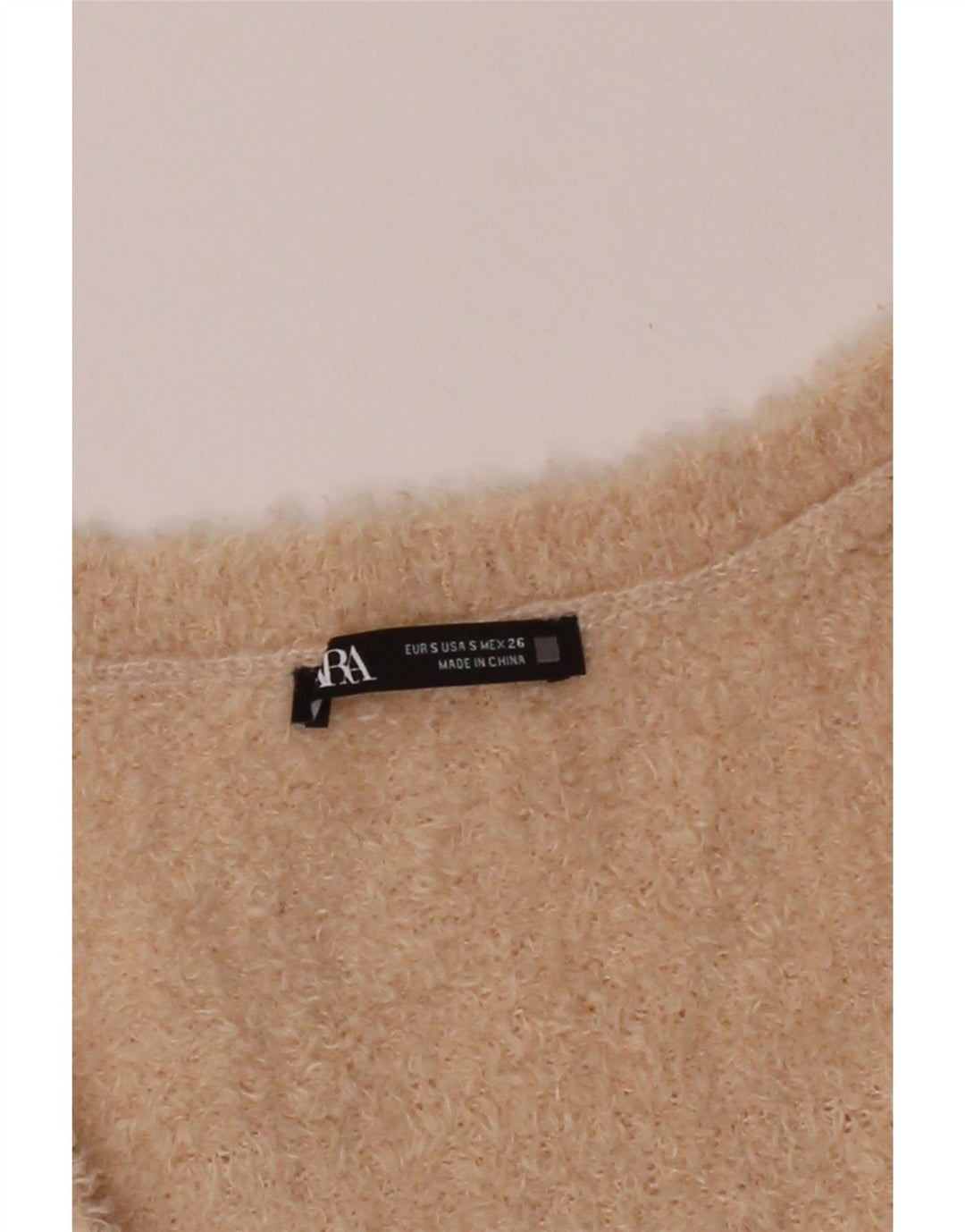 ZARA Womens Vest Tank Top UK 10 Small Beige Polyester