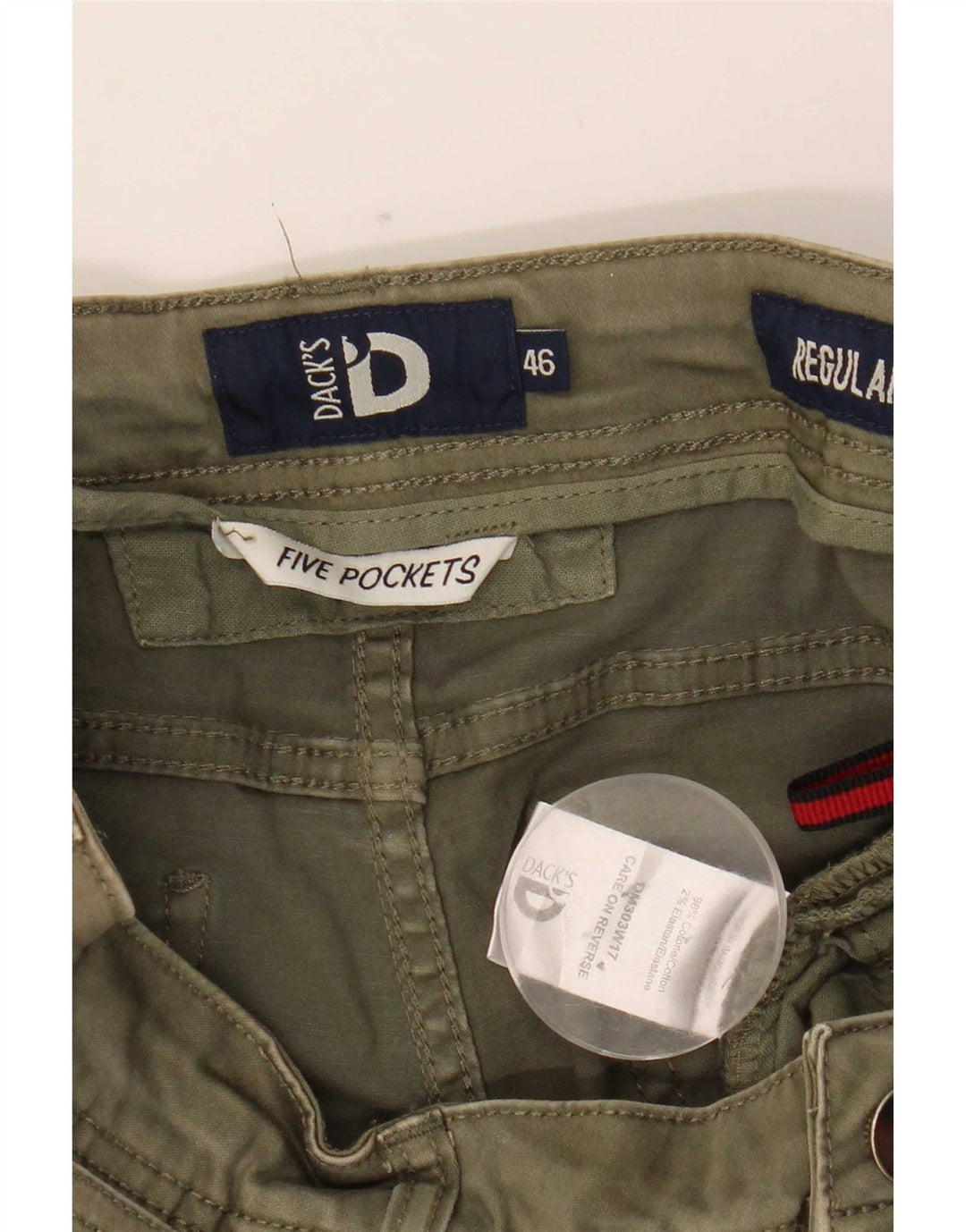 Dack's Womens Straight Casual Trousers IT 46 Large W32 L28 Khaki