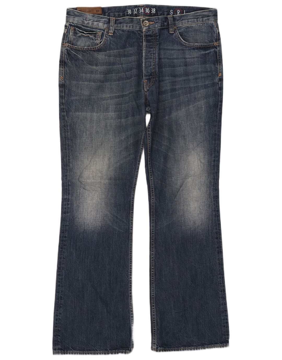 Fat Face Herre Bootcut Jeans W36 L32 Marineblå Bomuld