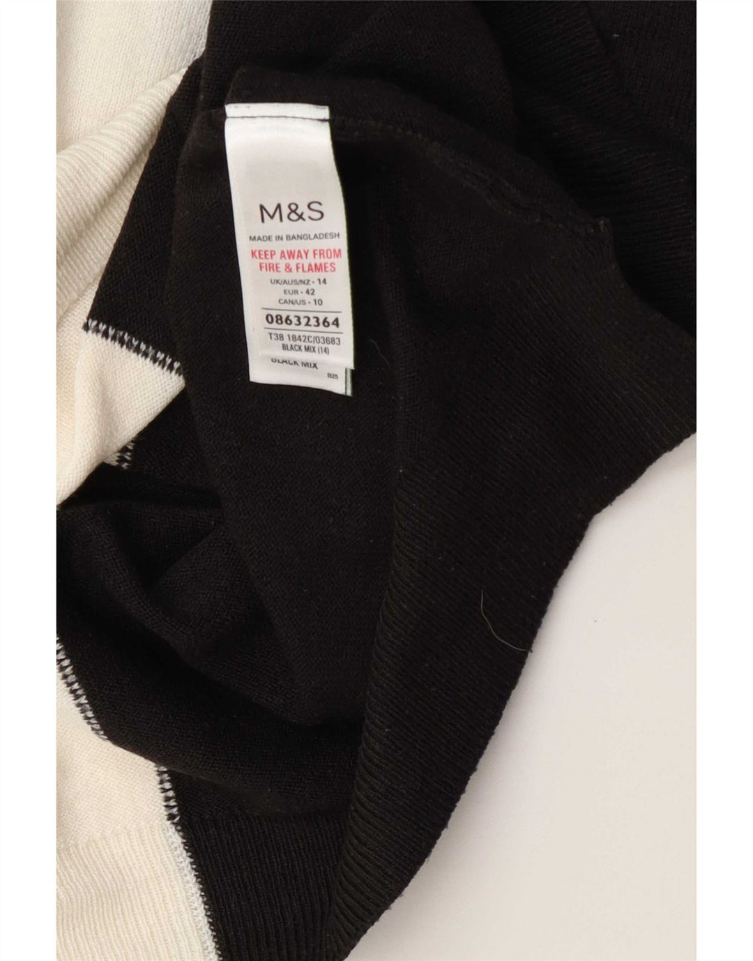 Marks & Spencer Womens Crew Neck Jumper Sweater UK 14 Large Multicoloured