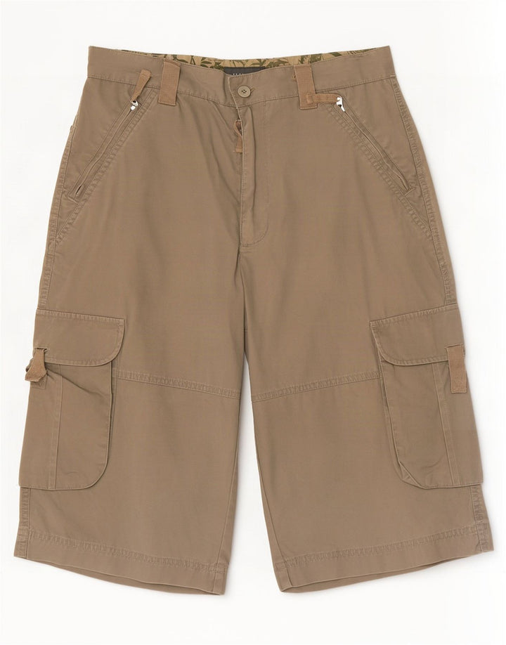 Pantaloni scurți cargo pentru bărbați Zara EU 38 Small W30 Kaki Bumbac