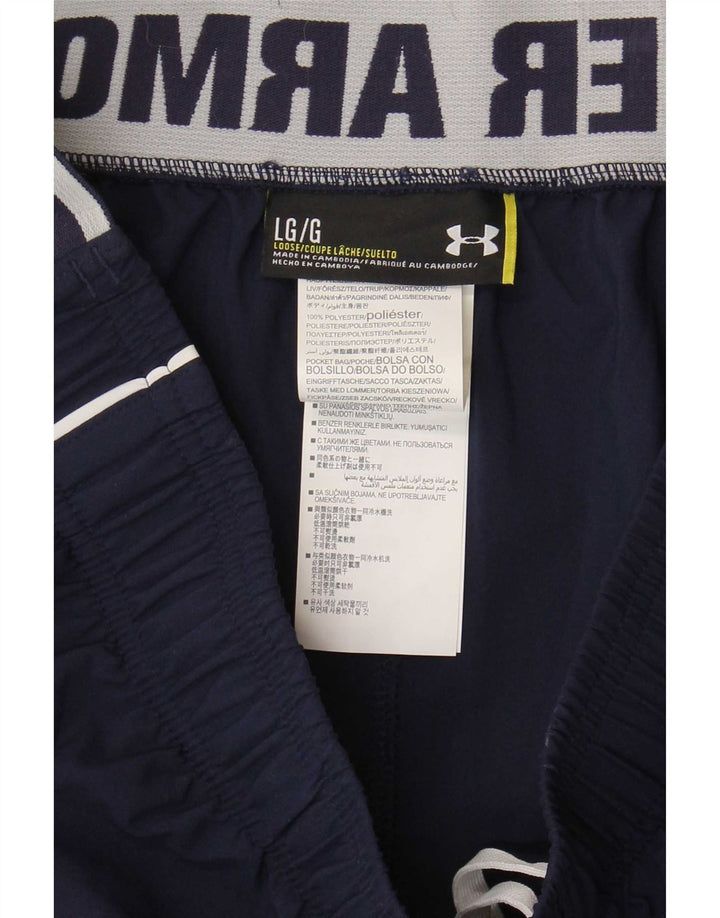 Męskie spodenki sportowe Under Armour, duże, granatowe, z poliestru
