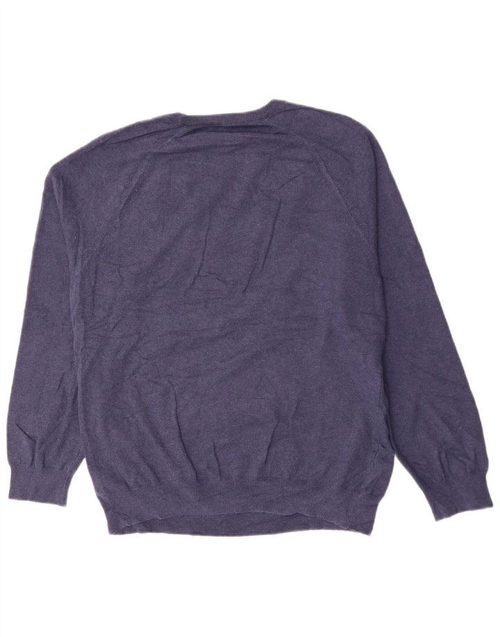 FRENCH CONNECTION Mens Crew Neck Jumper Sweater Large Navy Blue Cotton
