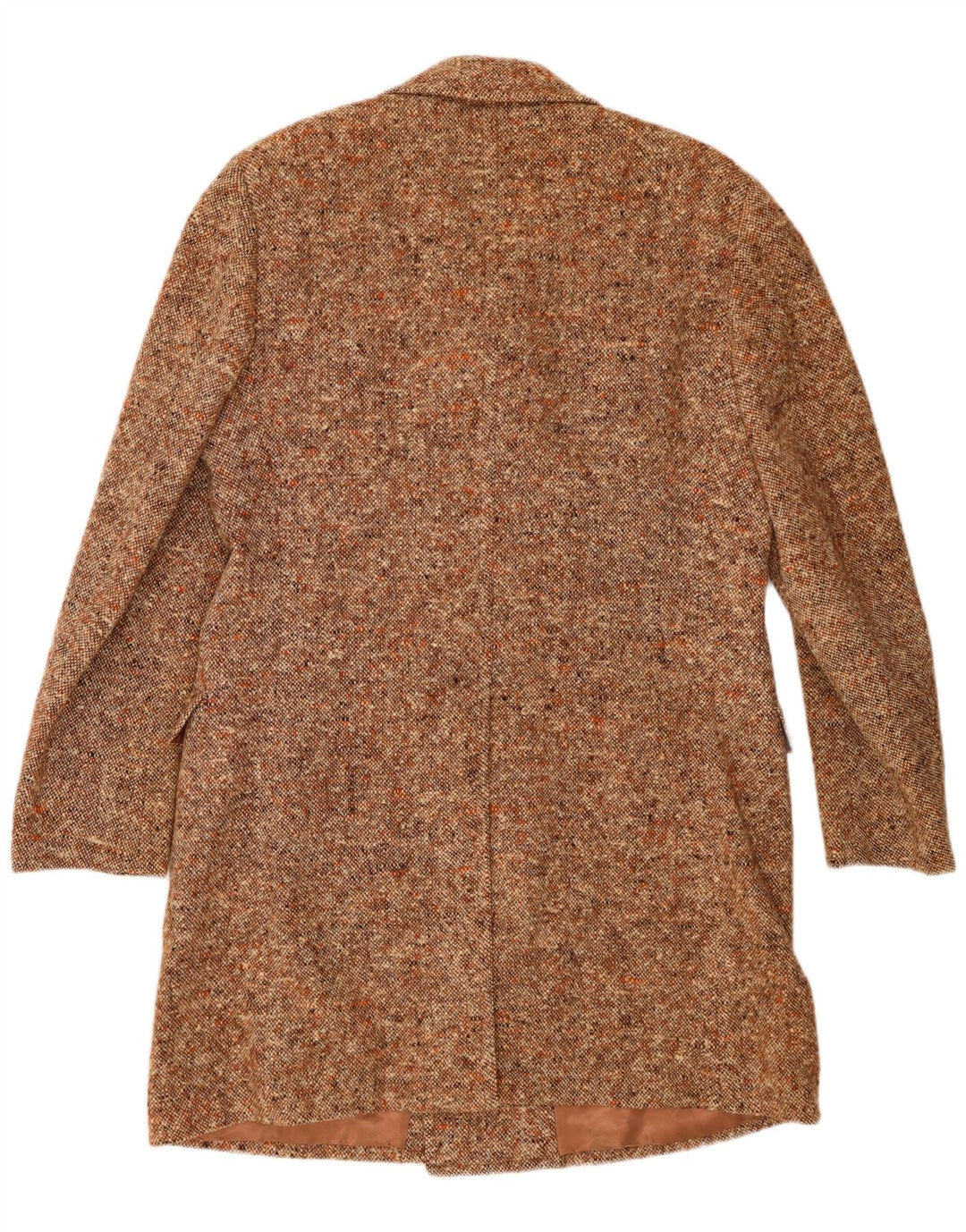 Facis Mens Double Breasted Coat IT 52 XL Brown Flecked