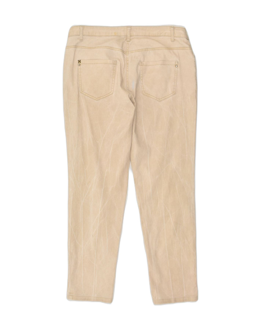 FIORELLA RUBINO Womens Slim Chino Trousers UK 16 Large W34 L29  Beige | Vintage Fiorella Rubino | Thrift | Second-Hand Fiorella Rubino | Used Clothing | Messina Hembry 