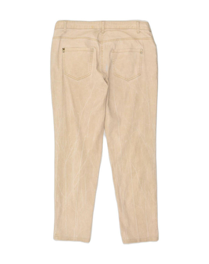 FIORELLA RUBINO Womens Slim Chino Trousers UK 16 Large W34 L29  Beige | Vintage Fiorella Rubino | Thrift | Second-Hand Fiorella Rubino | Used Clothing | Messina Hembry 