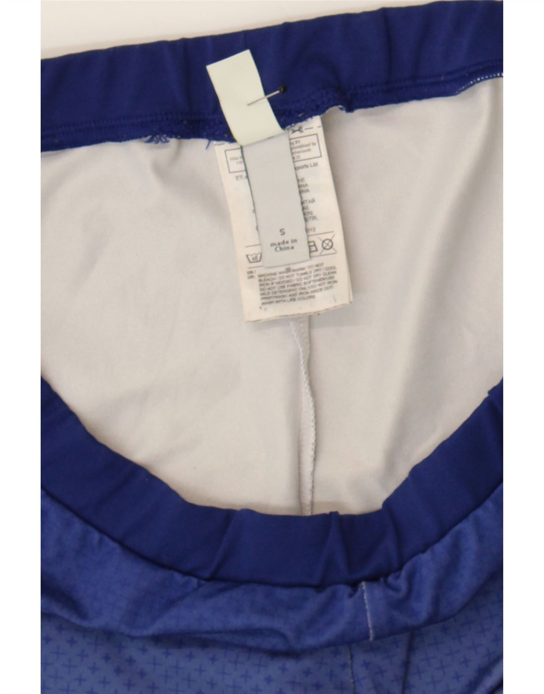 ADIDAS Womens Leggings UK 10 Small Blue Colourblock Polyester Vintage Adidas and Second-Hand Adidas from Messina Hembry 