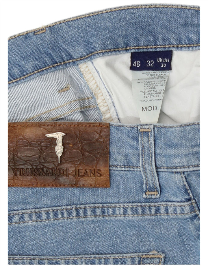 Trussardi Womens Straight Jeans W30 L29 Blue Cotton