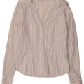 Tommy Hilfiger Chemise Femme US 6 Medium Blanc Rayé Coton