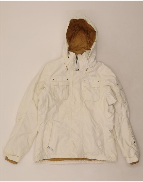 The North Face Damen-Windbreakerjacke mit Kapuze, UK 16, Größe L, weißes Nylon