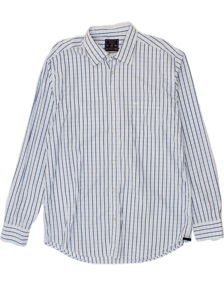 DOCKERS Mens Shirt Size 50/52 2XL Blue Striped Cotton Vintage Dockers and Second-Hand Dockers from Messina Hembry 