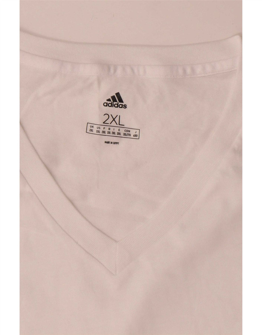 Adidas Mens T-Shirt Top 2XL White Cotton