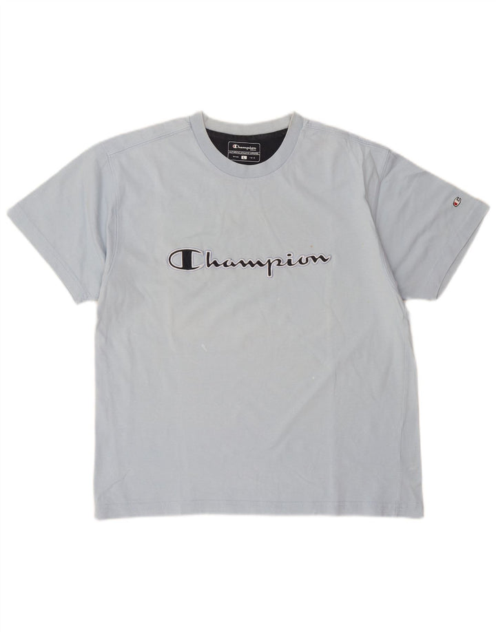 Champion Mens Graphic T-Shirt Top Large Blue