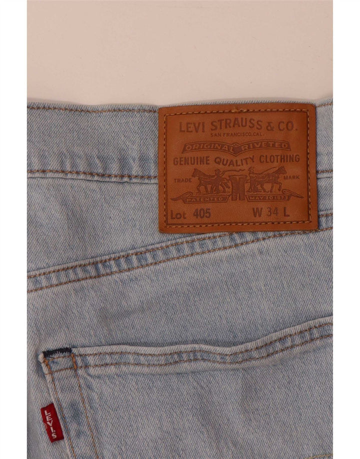Levi's Mens 405 Denim Shorts W34 Large  Blue Cotton
