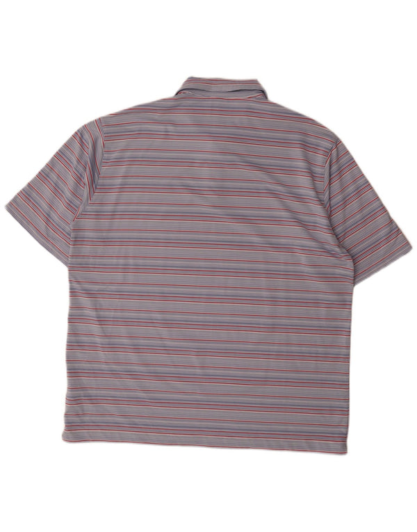 Nike Polo Hombre UK 45/47 XL Poliéster Rayas Azules