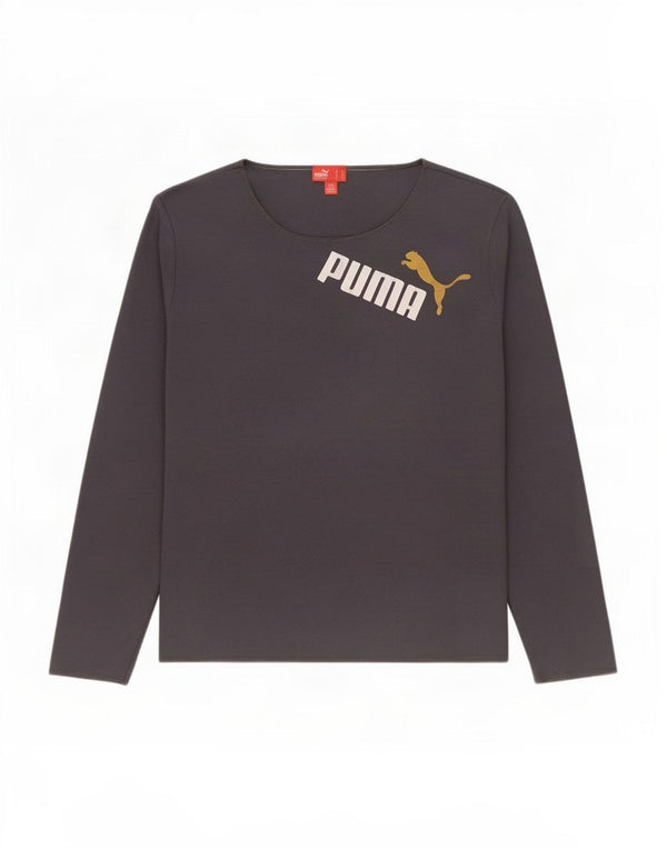 Puma Damen Graphic Top Langarm UK 16 Large Grau