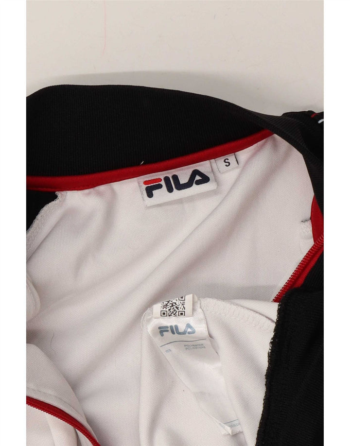 Fila Mens Graphic Chándal Top Chaqueta Pequeña Poliéster Color Block Blanco