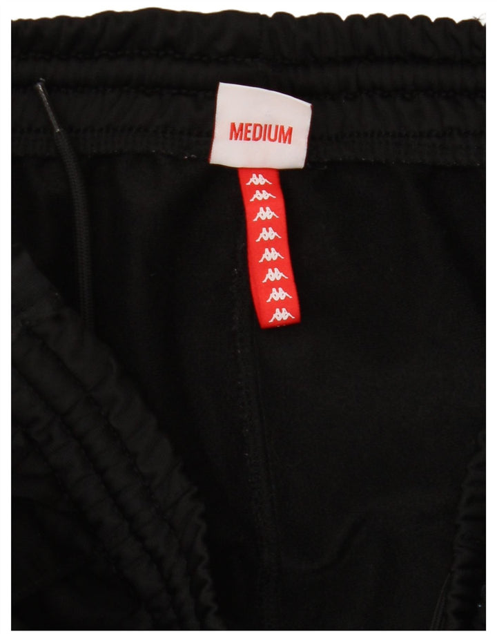 KAPPA Mens Graphic Tracksuit Trousers Medium  Black