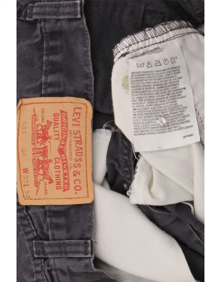 Levi's Mens 581 Straight Jeans W32 L32 Grey Cotton