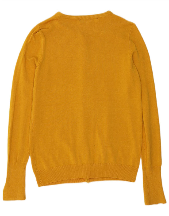 ZARA Womens Cardigan Sweater UK 10 Small Yellow