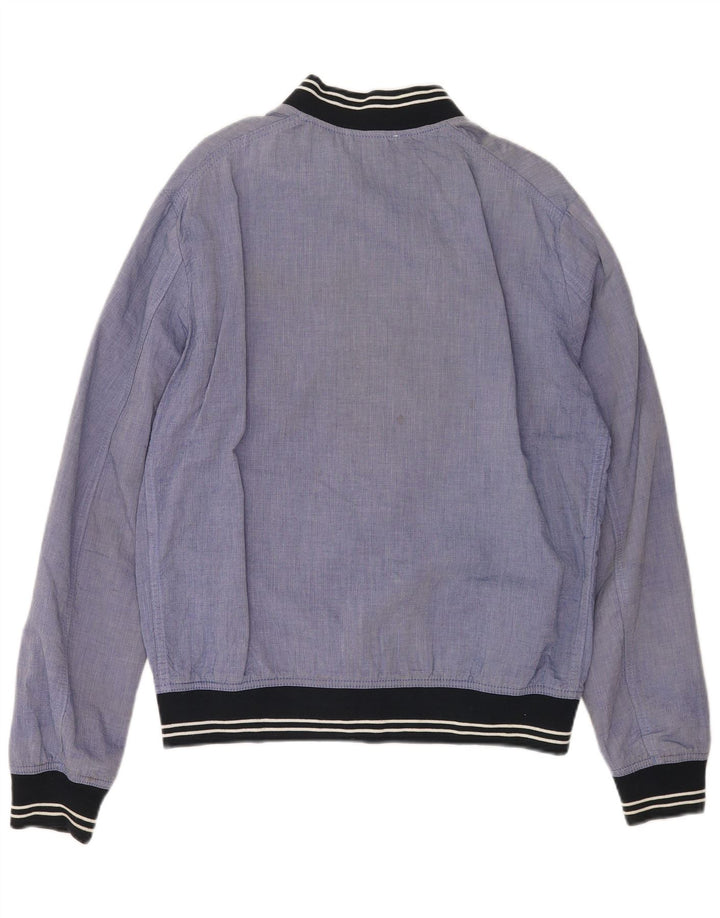 Zara Mens Bomber Jacket UK 38 Medium Blue