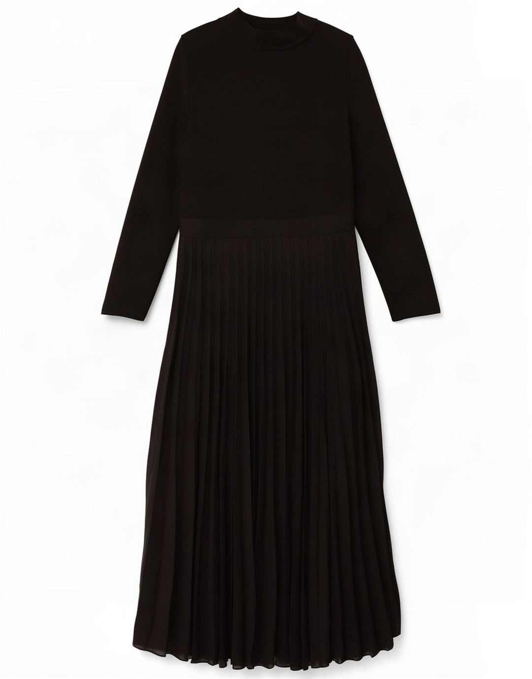 Zara Damen Langarm-Maxikleid UK 14 Large Schwarz Elastan