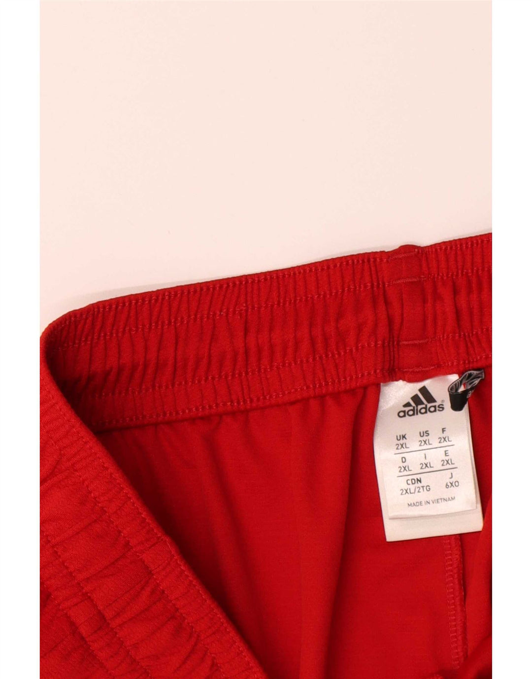 Adidas Mens Climalite Sport Shorts 2XL Red Colourblock Polyester
