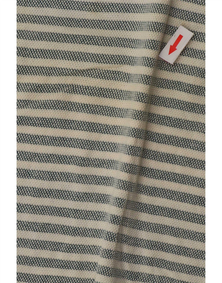 Zara Mens T-Shirt Top Large Grey Striped Cotton