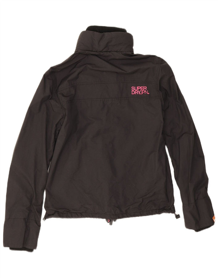 Superdry Veste Bomber Femme UK 16 Large Noir Nylon