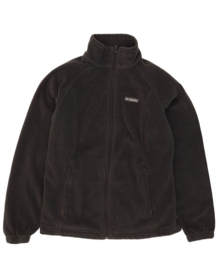 COLUMBIA Womens Fleece Jacket UK 16 Large Black Polyester