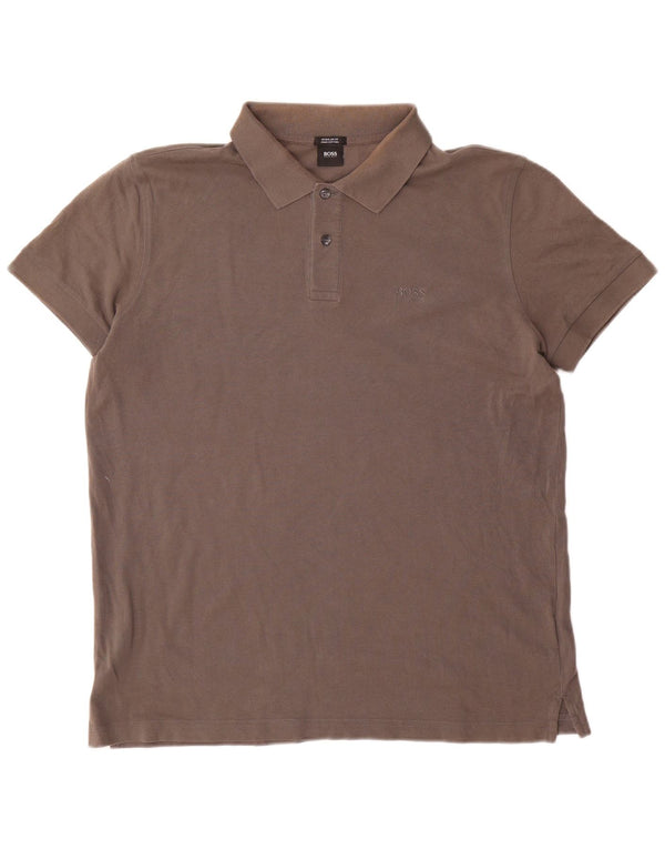 Męska koszulka polo o regularnym kroju Hugo Boss XL, brązowa, bawełniana