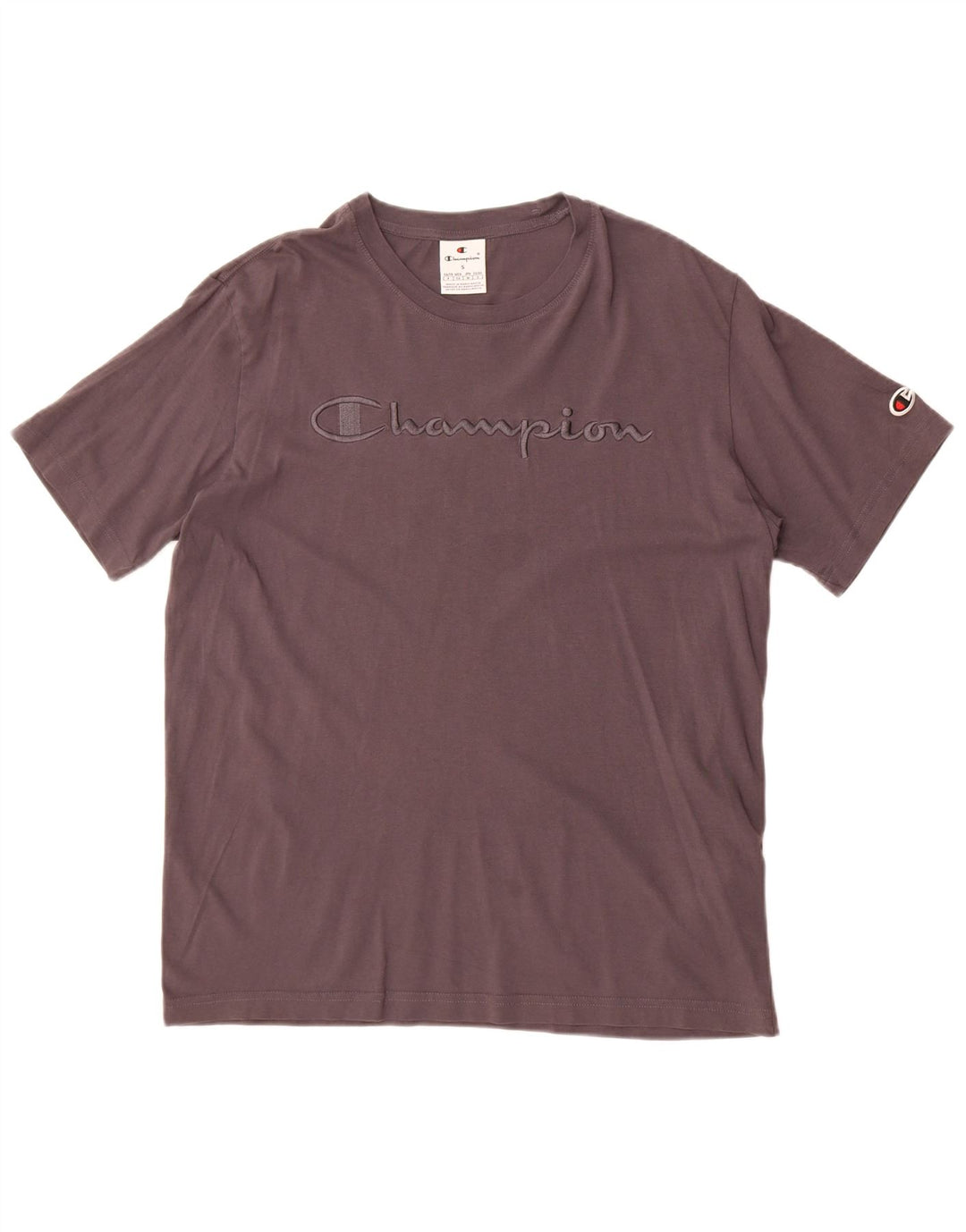 Champion Mens Graphic T-Shirt Top Small Grey Cotton