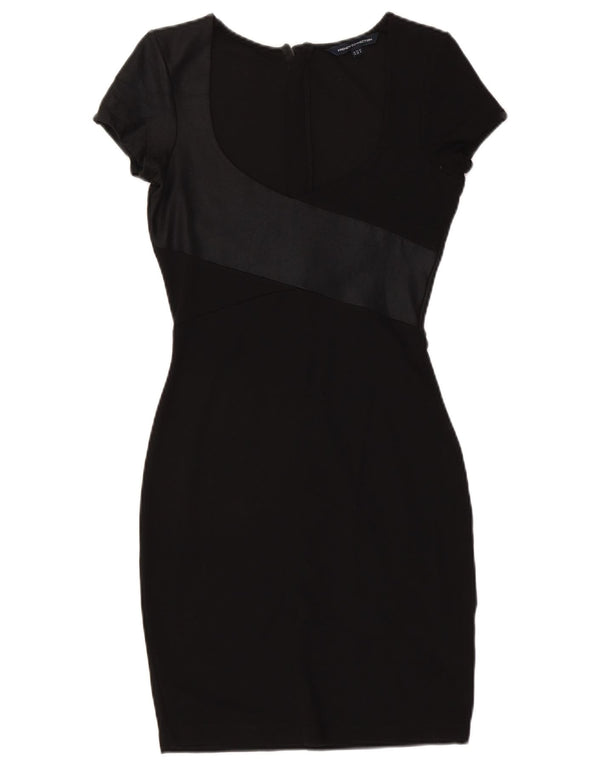 French Connection Womens Bodycon Dress UK 10 Small Black Viscose