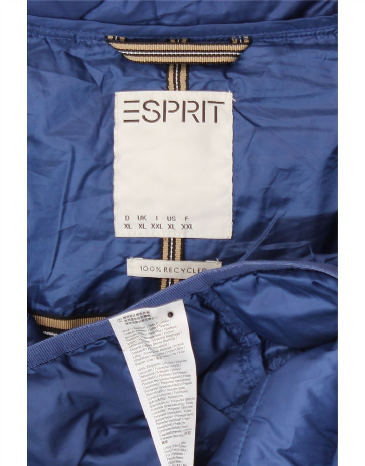 Giacca imbottita con cappuccio da donna Esprit UK 18 XL poliestere blu